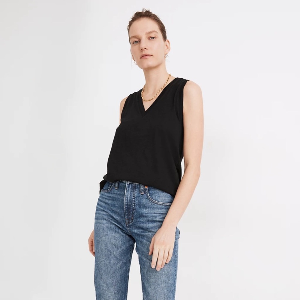 Madewell Whisper V-Neck Pocket Tank